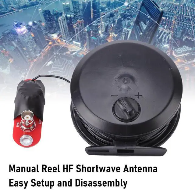 Alt view image 2 of 5 - Marhynchus Shortwave Reel Antenna, 3-30MHz Portable HF Antenna with 20m Wire and Low SWR 1.5, for Ham Radio Emergency Comm Rapid Field Operations