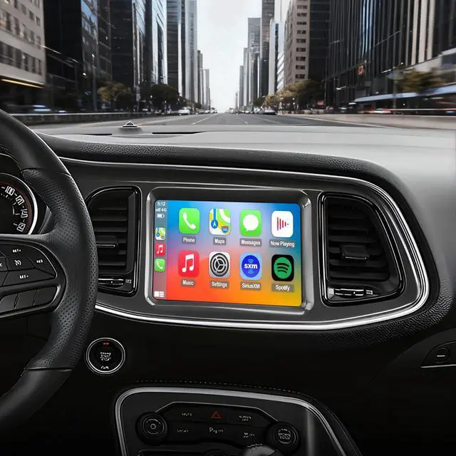 Alt view image 2 of 5 - 4G Network Radio for Dodge Challenger Charger 2015-2023 Upgrade,QLED Touch Screen Replacement,CarPlay and Android Auto Ready,Keep OEM Camera and SWC