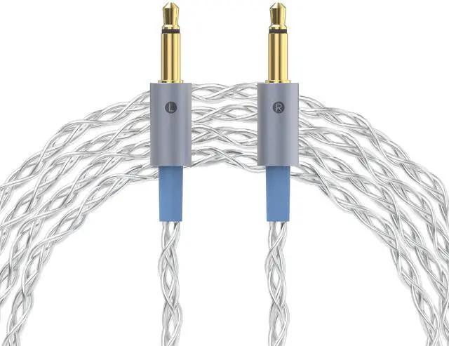 Alt view image 2 of 5 - Dekoni Audio Ensemble Modular Headphone Cable ^^ Compatible with Hifiman Headphones, 64 Inch Cable Replacement ^^ 1/4 Inch 6.35mm Headphone Adapter, Braided Silver Plated Copper