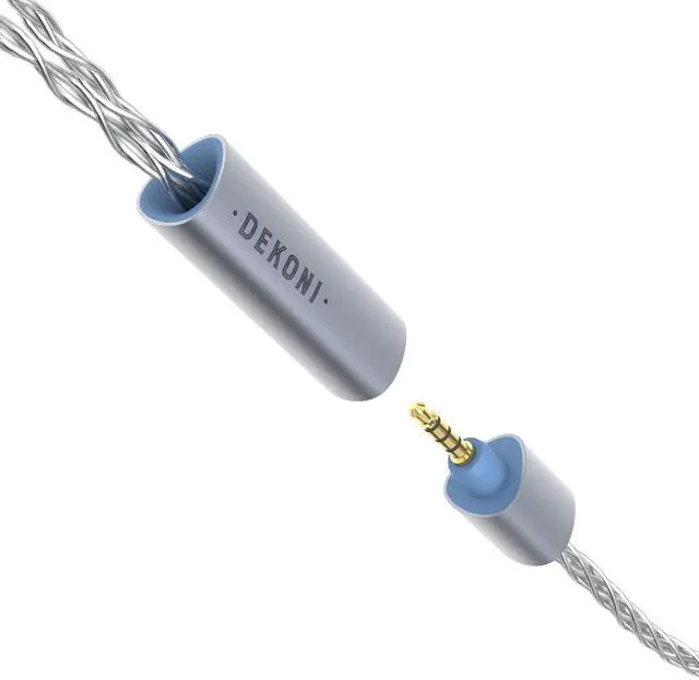 Alt view image 4 of 5 - Dekoni Audio Ensemble Modular Headphone Cable ^^ Compatible with Hifiman Headphones, 64 Inch Cable Replacement ^^ 1/4 Inch 6.35mm Headphone Adapter, Braided Silver Plated Copper
