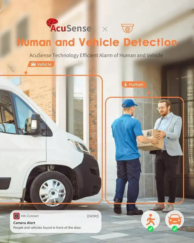 Alt view image 3 of 5 - DS-2CD2083G2-IU AcuSense 4K 8MP PoE IP Mini Bullet Camera Outdoor, 4mm Lens, 120 dB WDR , Built-in Mic, Human/Vehicle Detection, Replacement of DS-2CD2083G0-I, DS-2CD2085FWD-I, Work with kconnect