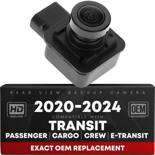 Main image of Rear View Backup Camera, Reverse Park Assist - Compatible with 2020-2024 Ford Transit Cargo Van, 2020-2023 Transit Passenger Van, 2022 E-Transit - OEM LK4Z19G490K, LK4Z19G490B, LK4Z19G490G, FO1960188
