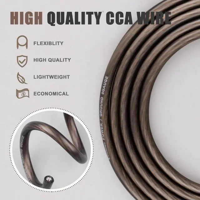 Alt view image 4 of 5 - AWELTEC 0 Gauge Wire, 25 Feet Black Power Ground Cable, Primary Automotive Wires, Copper Clad Aluminum for Battery Cable, Car Audio, Amp Wiring, Generator, Automotive, RV