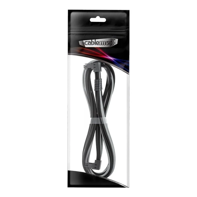 Alt view image 4 of 4 - CableMod Pro ModFlex 12V-2x6 PCIe Cable for Corsair T5 (Blk+SLV, 16p,90A)