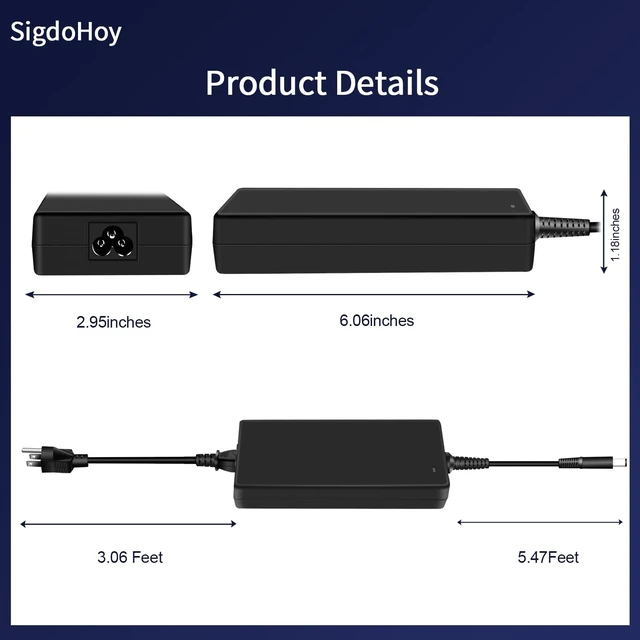 Alt view image 4 of 5 - 180W AC Charger for Dell G5 G7 G3 15 17 Precision 7670 7680 7770 7780 Alienware 15 17 R1 R2 R3 R4 R5 Gaming Laptop Power Adapter Supply Cord