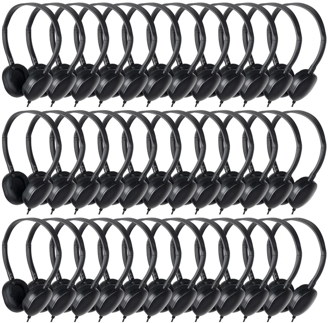 Main image of TJZXGUI 100 Pack Bulk Headphones for Kids Classroom School,Wired On Ear