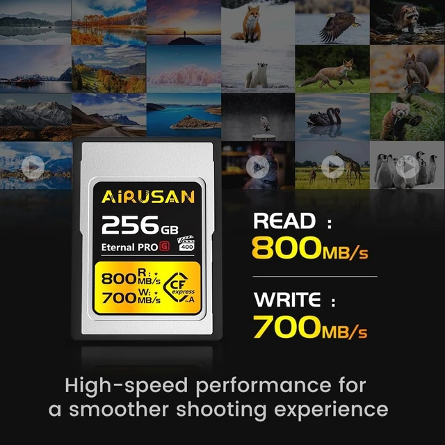 Alt view image 2 of 5 - 256GB CFexpress Type A Card, Up to 800MB/s Read Speed & 700MB/s Write Speed, CFexpress Type A Memory Card Compatible with Sony Alpha Sony FX Cameras 120P RAW 4K/8K Video Recording