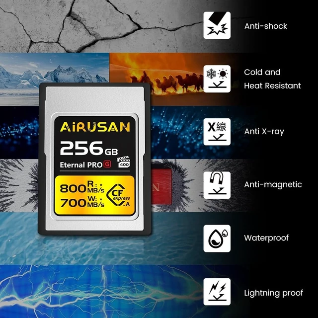 Alt view image 4 of 5 - 256GB CFexpress Type A Card, Up to 800MB/s Read Speed & 700MB/s Write Speed, CFexpress Type A Memory Card Compatible with Sony Alpha Sony FX Cameras 120P RAW 4K/8K Video Recording