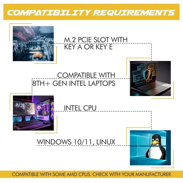 Alt view image 5 of 5 - Killer Series for Intel AX1675x Gaming WiFi 6E Adapter Upgrade ^^ M.2 WiFi Card for PC ^^ 2.4 Gbps WiFi ^^ Bluetooth 5.3 Compatible ^^ for Most Intel and AMD Systems
