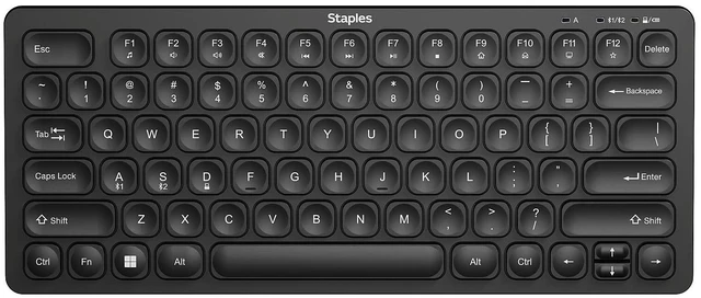 Main image of Staples TECH Mini Slim Wireless Keyboard, Black