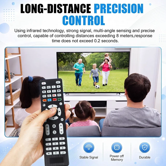 Alt view image 5 of 5 - Saysurey 10 Pack Universal TV Remote Control Bulk, Glow in The Dark