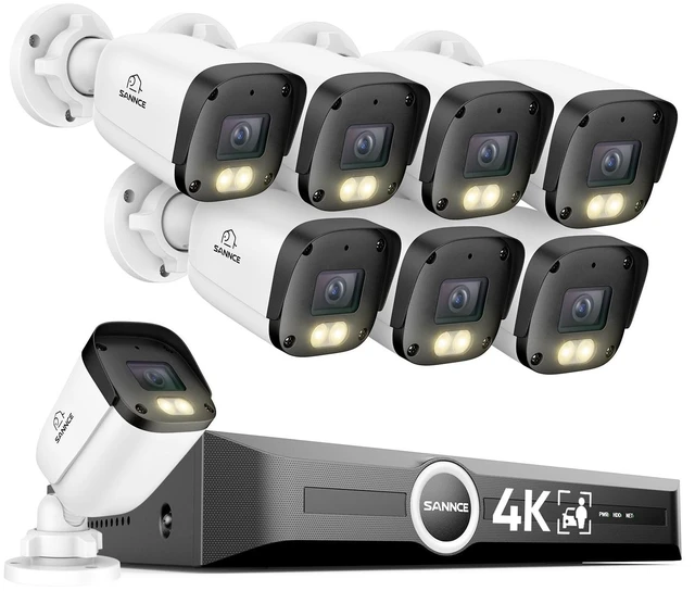 Main image of SANNCE 4K PoE Security Camera System - NVR with 8PCS Bullet Cameras(NO HDD)