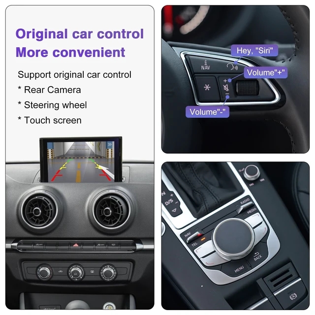 Alt view image 5 of 5 - NINETOM Wireless CarPlay Retrofit Kit Decoder for Audi A3/S3