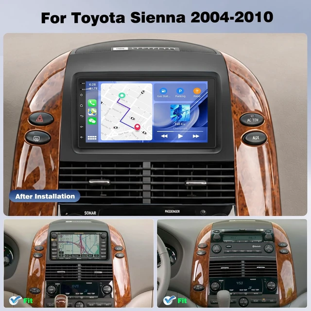 Alt view image 2 of 5 - Upgrcaru 4 Core+64G Android Car Radio for Toyota Sienna 2004-2010