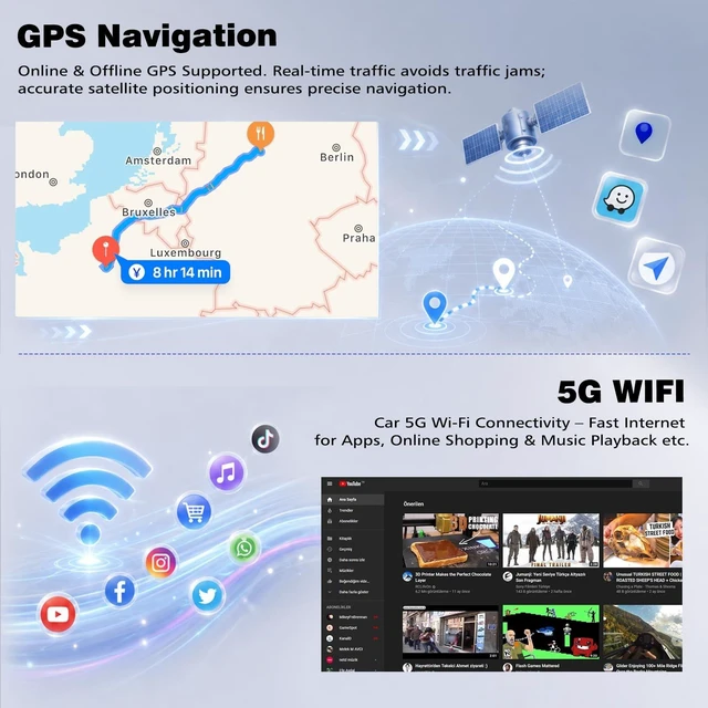 Alt view image 5 of 5 - Upgrcaru 4 Core+64G Android Car Radio for Toyota Sienna 2004-2010