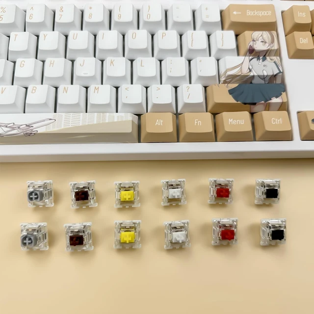 Alt view image 5 of 5 - Zjmehty Gateron G Pro 3.0 Red Switches for Mechanical Keyboard,3-Pin 45gf Linear/Pre-Lubed/Pin-Enhanced Switches(108pcs,Red,3-Pin)