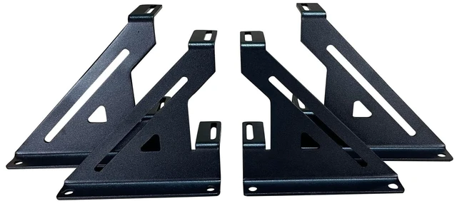 Main image of Droppin HZ Car Audio 2RACK 2 Channel Amplifier Rack, Steel, Black Powder Coated, Bracket Mount, 24 Watts, Audio Equipment Rack