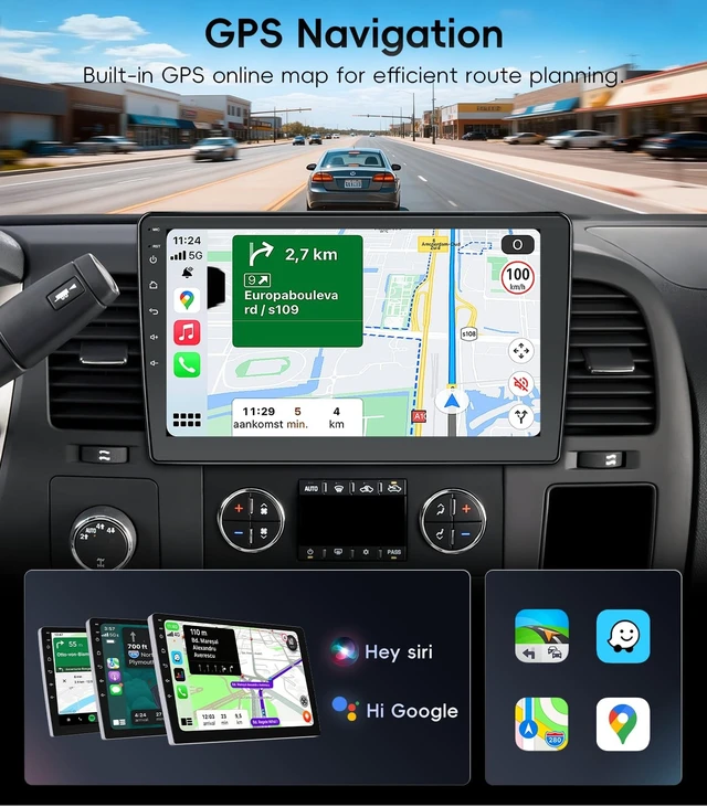 Alt view image 4 of 5 - Car Radio for Chevy Silverado 2007 2008 2009 2010 2011 2012 2013 Tahoe