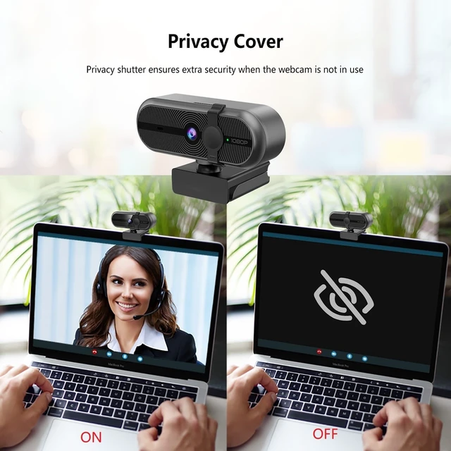 Alt view image 5 of 5 - MOERTEK 1080P Webcam for PC, Webcam with Mic, Auto Light Correction, 90 Wide Angle, Built-in Privacy Cover, Supports YouTube, Zoom, Teams, Meet, Skype, Perfect for Solo Meeting, Live Streaming