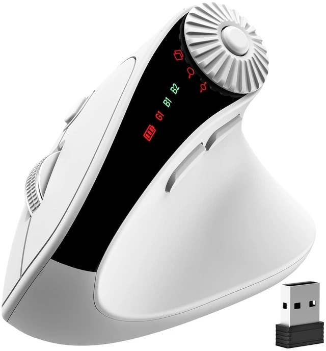 Main image of SABLUTE MAM51 Ergonomic Mouse, Wireless Mouse with Side Scroll Wheel