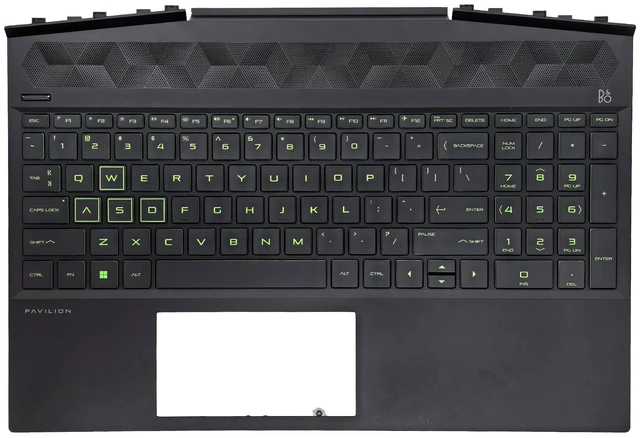 Main image of Jxjslp Replacement Upper Case Palmrest for HP Pavilion Gaming 15-DK 15T-DK000 15T-DK100 15T-DK200 Series Laptop with Backlit Keyboard Top Cover L57593-001