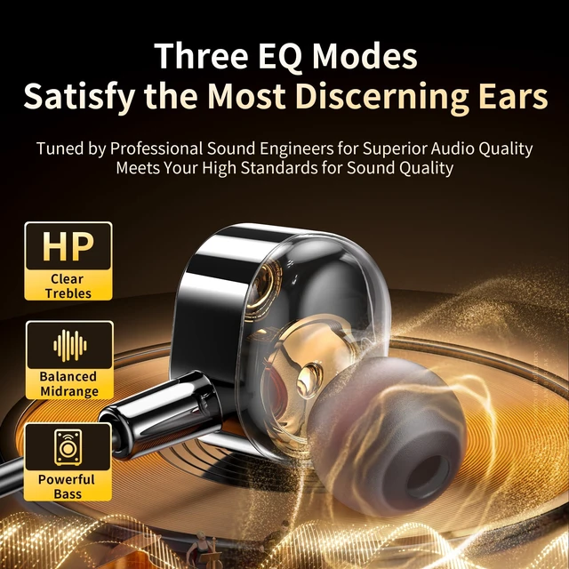 Alt view image 4 of 5 - Kshttky 2026 Upgraded Neckband Bluetooth 6.0 Wireless Earbuds Around The Neck, 4-Driver Stereo Headphones with Mic,100H Battery Life,in-Ear Earphones for Running,Workout,Outdoor,Work,Safety Hea
