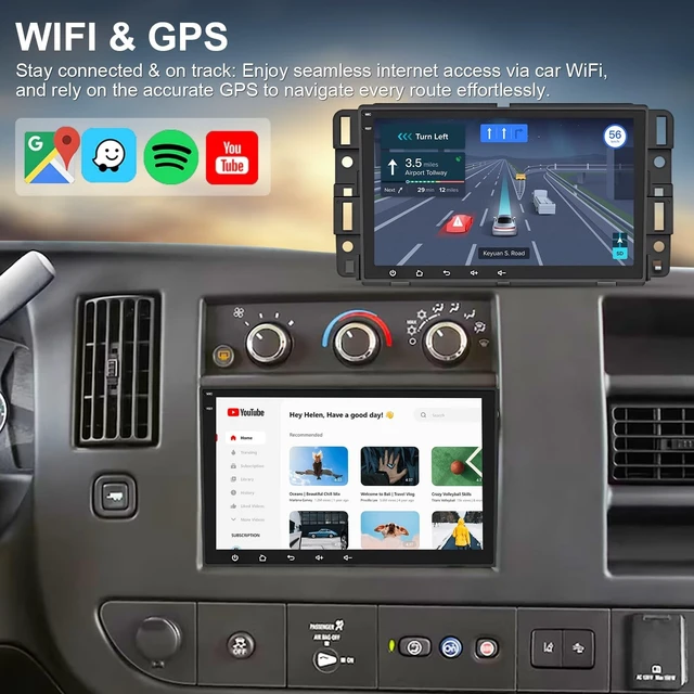 Alt view image 5 of 5 - Car Radio for Chevy Express Van 1500/2500/3500 2008-2026 Savana 2008-2025