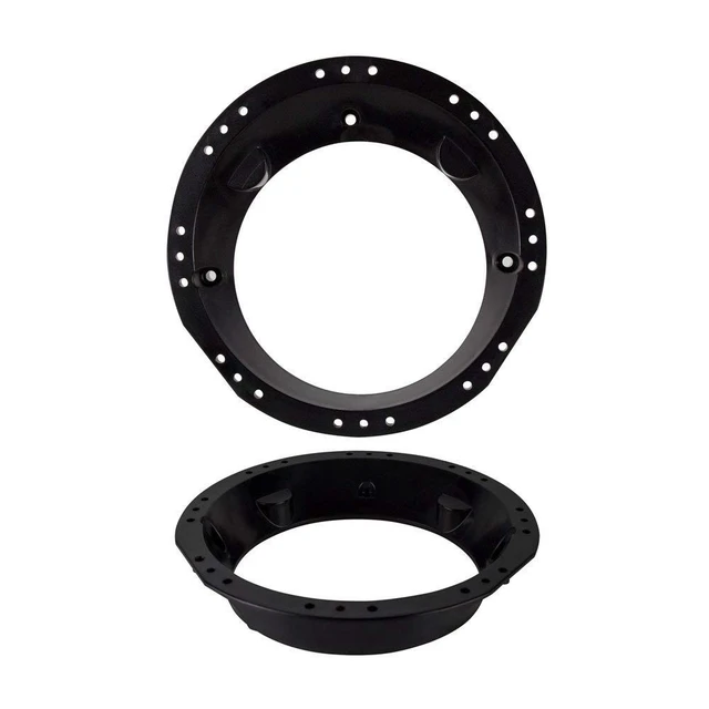 Alt view image 3 of 5 - 98-13 Harley Speaker Bundle: 2 Kicker CSC674 6-3/4" 600 Watt CS-Series Black Car Coaxial Speakers Combo with Speaker Mounting Rings for Motorcycles, Enrock 50 ft 16 Gauge Speaker Wire