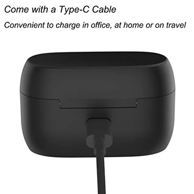 Alt view image 4 of 5 - EXMRAT Charging Case for Jabra Elite 75t, Replacement Charger Cradle Station Charge Box for Jabra Active 75t (700mah, Black)