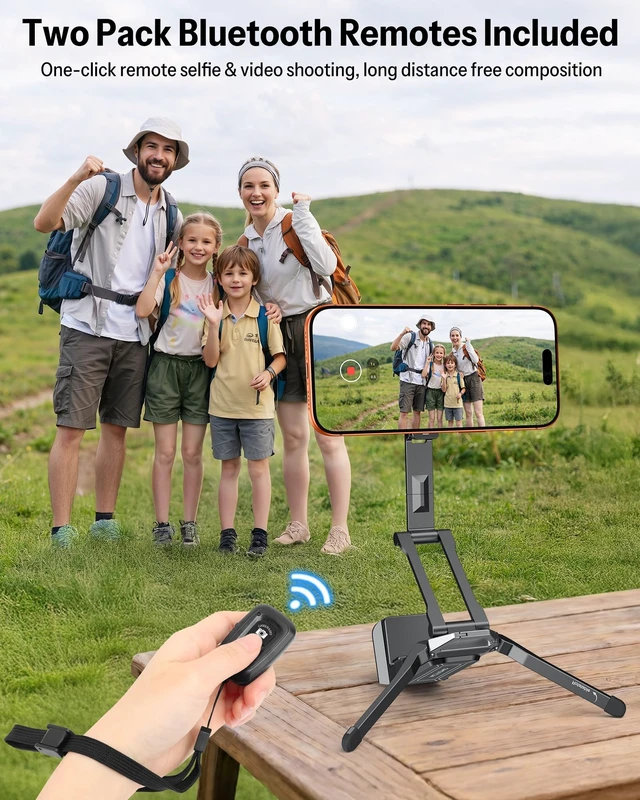Alt view image 4 of 5 - OMOTON TP02-Pro-CK Magnetic Phone Holder Kit with Fill Light & 2 Remotes