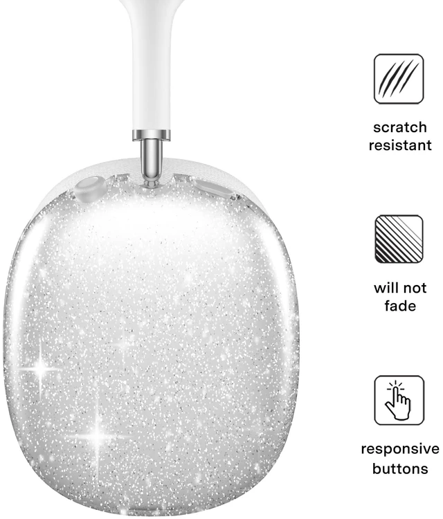 Alt view image 2 of 5 - VELVET CAVIAR Case Cover for AirPods Max 2 & 1 - Cute Protective Headphone Accesssories (Stardust Glitter)
