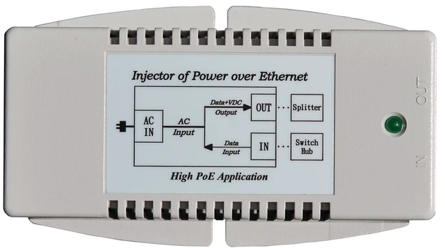 Alt view image 4 of 5 - Tycon Systems TP-POE-HP-24G 43W High Power Gigabit POE Power Inserter - US Power Cord, 24V