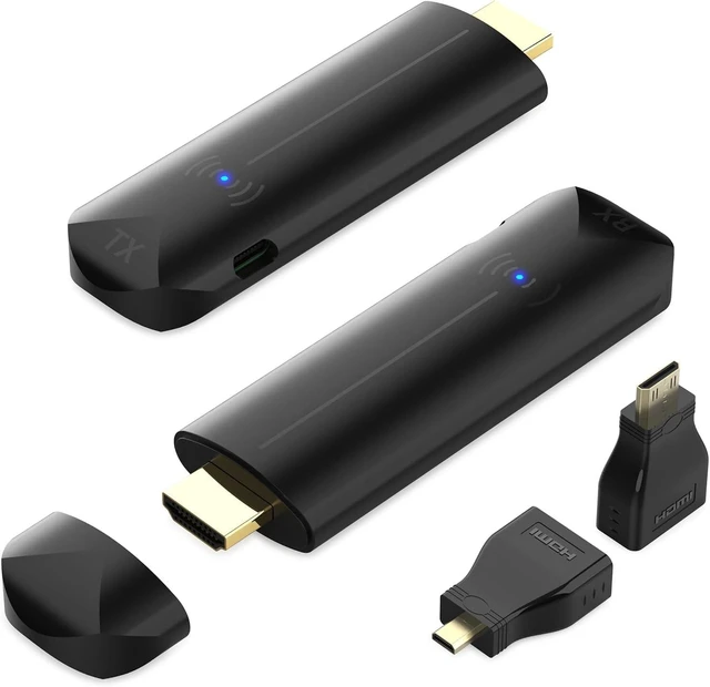 Main image of Wireless HDMI Transmitter and Receiver, 328FT/100M,Plug & Play,5G+2.4G,4K Decode 1080P Output,Portable Wireless HDMI Extender Kit for Meeting,Streaming to Monitor from Laptop/TV Box