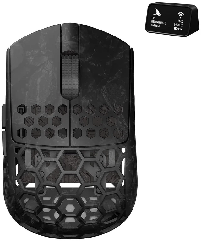 Main image of Darmoshark M5Air Mini Fingertip Grasp Gaming Mouse Carbon Fiber,Tri-Mode 8K/Bluetooth Mouse Up to 30000DPI,PAW3950 Optical Sensor Lightweight 31g,5 programmable Button,Computer Mouse for Laptop,PC,Mac