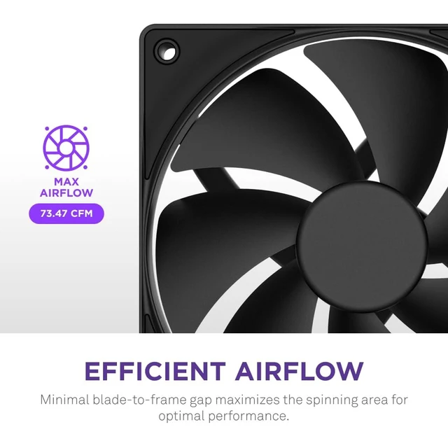 Alt view image 3 of 5 - NZXT F140P - 140mm Static Pressure PC Case Fan - Black