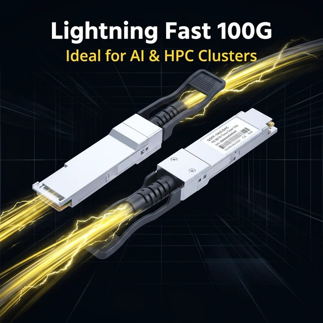 Alt view image 4 of 5 - 100GbE QSFP28 Cable-100GBASE-CR4 Passive Direct Attach Copper Cable(6.6ft)