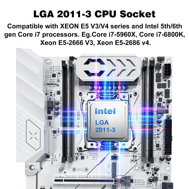 Alt view image 2 of 5 - MACHINIST X99 F-X9D LGA 2011-V3 Motherboard for Intel Xeon E5 V3/V4 Core i7