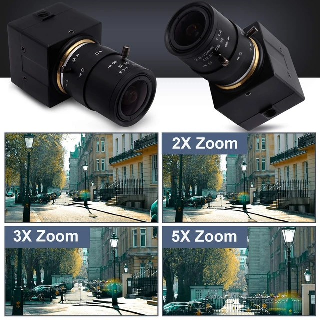 Alt view image 4 of 5 - SVPRO 1080P HD Webcam with Zoom Lens 2.8-12mm Manual Focus Camera 30fps/60fps/100pfs High Definition USB Camera UVC Free Drive for PC & Laptop