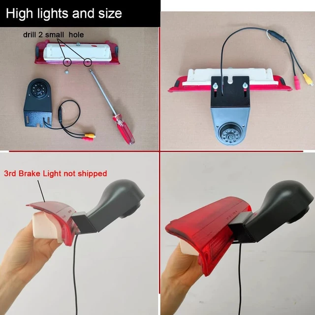 Alt view image 5 of 5 - 3rd Brake Light Parking Camera Reversing Rear View Camera Replacement for Chevrolet Express 1500 2500 3500 Chevy 1996 2002 GMC Savana 1500 2500 3500 Cargo Van 1996-2002