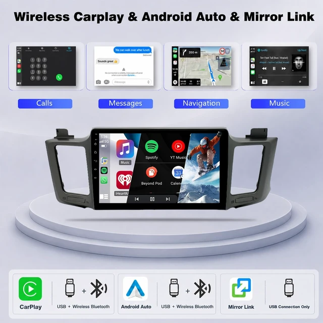 Alt view image 4 of 5 - Upgrcaru 4+64G Car Radio for Toyota RAV4 2013 2014 2015 2016 2017 2018