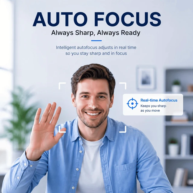 Alt view image 3 of 5 - C65 4K Webcam for PC with Autofocus, USB Webcam with Dual Noise-Reducing Mic, Auto White Balance, Low Light Correction, Privacy Shutter, Tripod Included, Streaming Camera for Laptop Desktop Zoom Teams