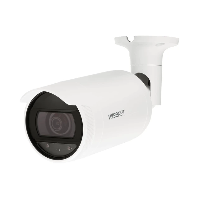 Alt view image 3 of 5 - HANWHA ANO-L7012R Wisenet IR Bullet Camera, White; 4MP Resolution, 1/3" CMOS Sensor, IR Visibility Up to 65.6 feet, Micro SD/SDHC/SDXC Onboard Memory Slot Up to 128GB, IP66, Fixed Focus
