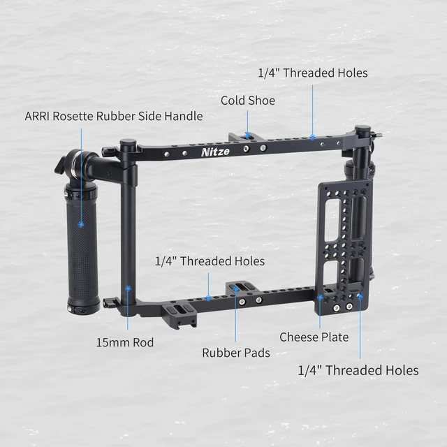 Alt view image 2 of 5 - Nitze Director's Monitor Cage for Up to 9" LCD Monitor - JSQ-002