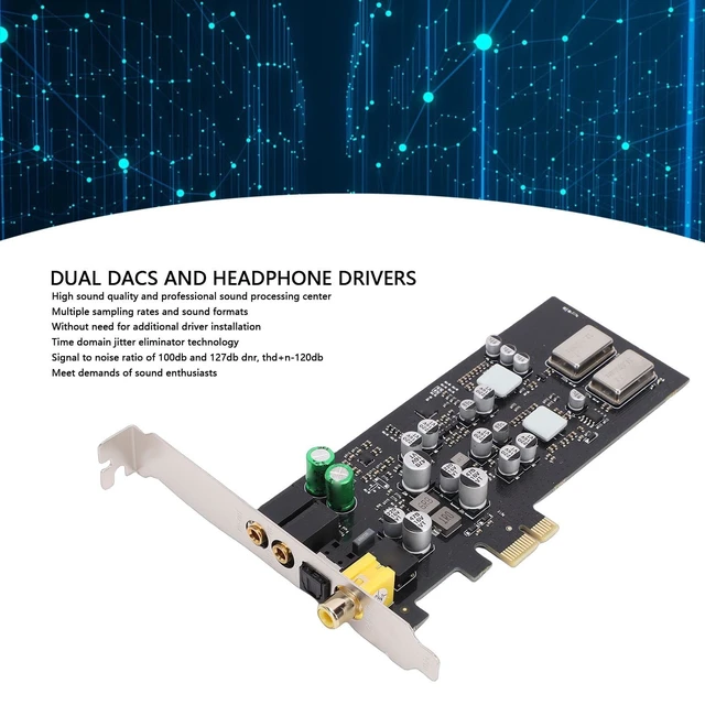Alt view image 2 of 5 - LICAEVEY PCIE Sound Card, Professional HiFi Audio with Dual DACs and Headphone Drivers, Support for CM108AH Master Controller, ES9018K2M DAC, Optical Coaxial Digital Output
