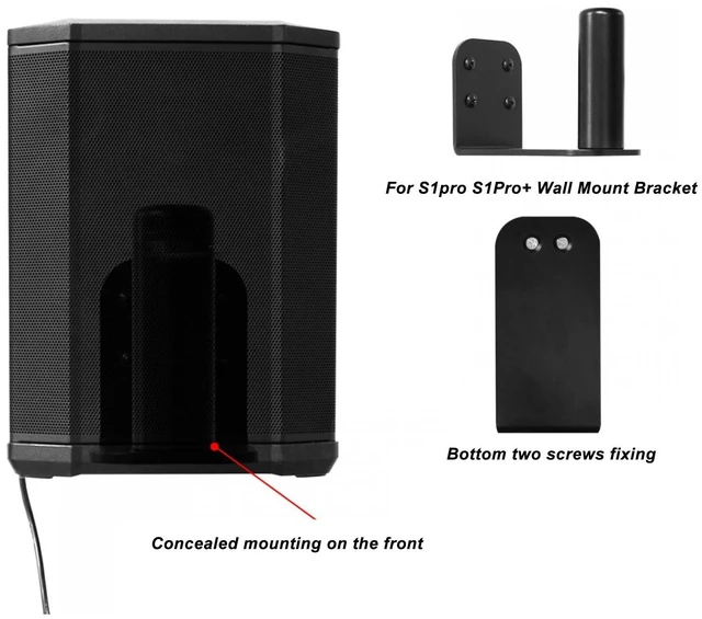 Alt view image 2 of 5 - Yunir Speaker Wall Mount, Hidden Design Portable Speaker Bracket for S1 Pro S1 Pro Plus Speaker System, Suit for Home, Office, Garage, Dorm, Car, RV