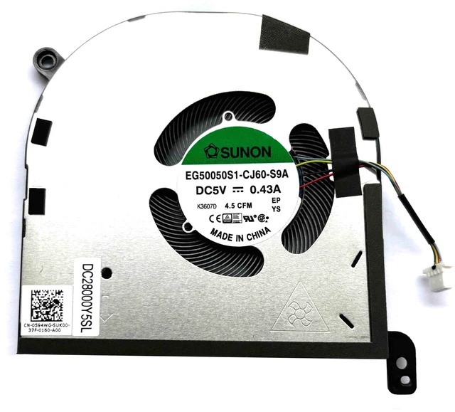 Alt view image 4 of 4 - New CPU+GPU Cooling Fan Replacement for DELL XPS 15 9520 Laptop