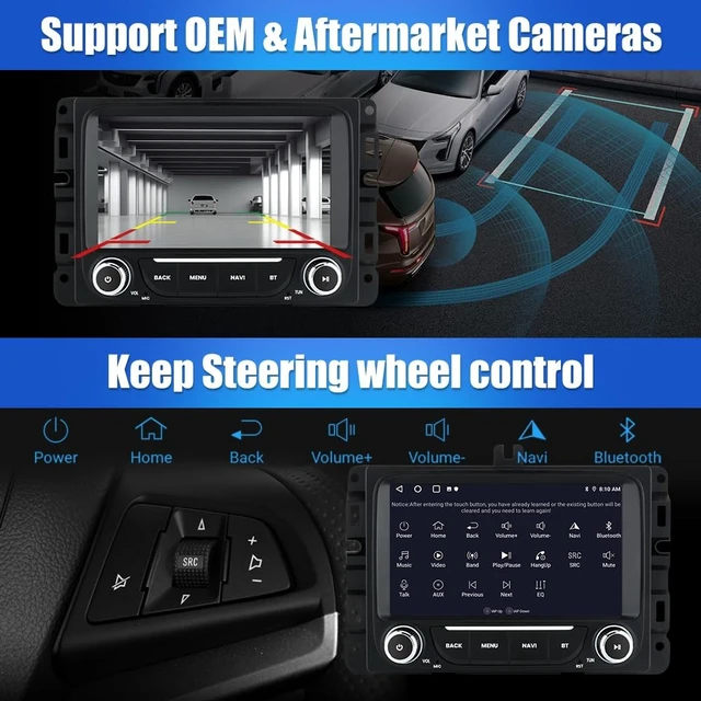 Alt view image 5 of 5 - Junsun Car Radio Stereo for Dodge RAM 1500/2500/3500 2013-2019