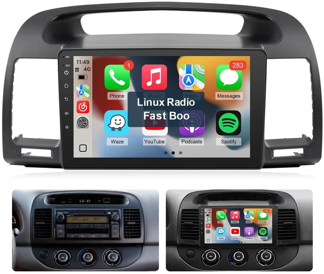 Main image of Linux Fast Boot Car Radio for Toyota Camry 2002 2003 2004 2005 2006 Stereo