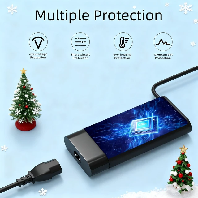 Alt view image 3 of 5 - GERVGHS 200W Laptop Charger Compatible with HP Victus 15 17 Omen Pavilion Gaming 15 17 ZBook Fury Create Studio 17 15 G9 G10 G8 G7 G6 G5 G4 Envy 15 15u 2020 TPN-DA10 L00818-850 Power Cord
