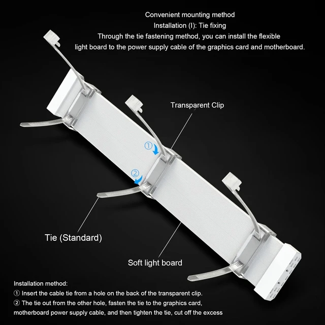 Alt view image 3 of 5 - Diyeeni ARGB PSU Cable, ARGB PC Cable for Motherboard Power Supply Extension, 5V 3 Pin Bendable Silicone Sync ARGB Power Extension Cable for PC GPU CPU
